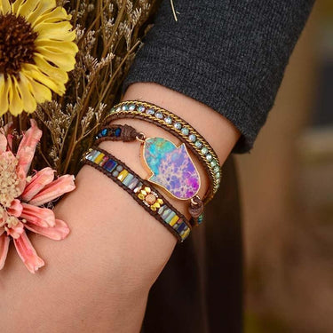Bless Our Family Hematite Wrap Bracelet-Your Soul Place